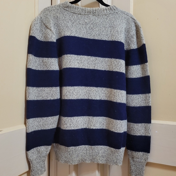 Vtg Peconic Bay Traders Wool Blend Striped Crewneck Sweater - Picture 3 of 4